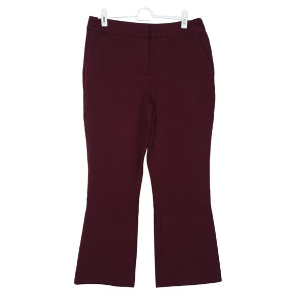 Boden Burgundy Cropped Length Wide Leg Pants Size US 8R UK 12R - Picture 4 of 7